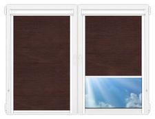 Кассетные рулонные шторы UNI Аруба-темно-коричневый цена. Купить в «Мастерская Жалюзи»