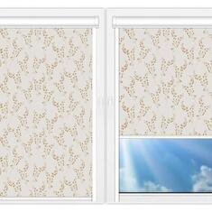 Кассетные рулонные шторы UNI Амальфи кремово-золотой